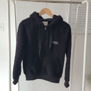 Simply Southern Black Fuzzy Fleece Jacket